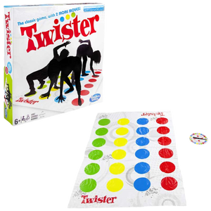 This classic game of twister will bring a twist of fun to any party or get together, spin the wheel to find out which colour spot you need to place your hand or foot, now with 2 more ways to rock the spots, including AIR or SPINNERS CHOICE, you are sure to have even more fun!