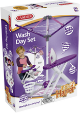 Load image into Gallery viewer, All kids want to do grown up thing and be exactly like mummy and daddy! With the wash day set they get to pretend they are doing the washing just like a grown up and put it out on the line to dry.  It&#39;s fun learning everyday tasks!
