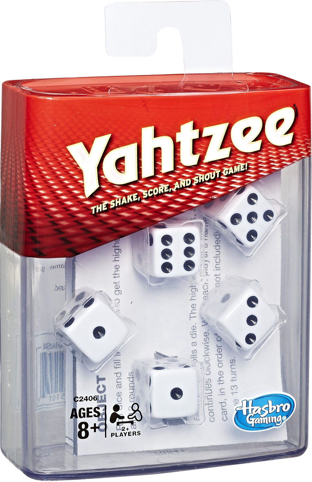 Yahtzee is the fantastic travel dice game that will keep the family occupied for hours.  You shake the dice and check the score sheet to see what sequence gives you the best score, if you are lucky you may even roll a sequence of 5 of the same number, if you do, be sure to shout yahtzee and win lots of points.  Count up your points at the end and the person with the most amount of points wins.